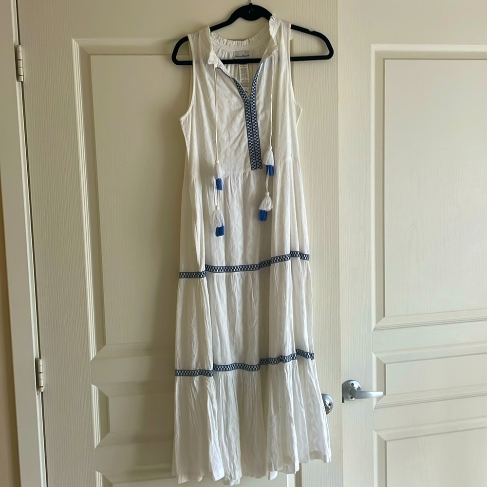 NWT Tommy Bahama White Cotton embroidered Dress